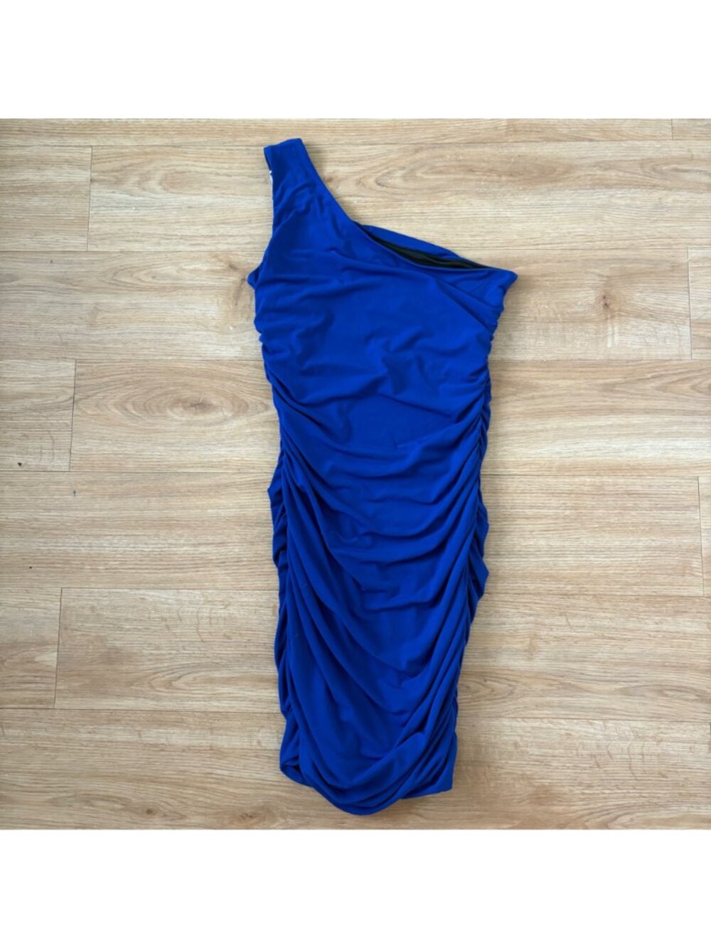 Sweet Storm Asymmetrical Strap Bodycon Mini Dress Royal Blue Women’s Sz M - Picture 2 of 7